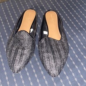 Universal Thread Black Woven Backless Mules | 11